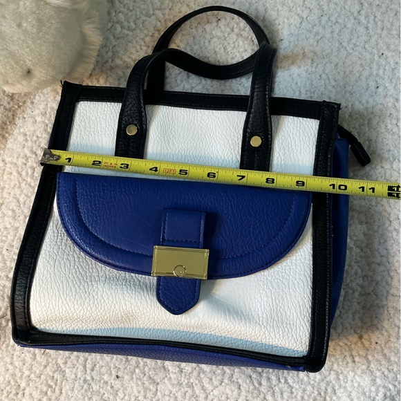 Olivia + Joy Black, White, and Blue Satchel - Picture 6 of 16